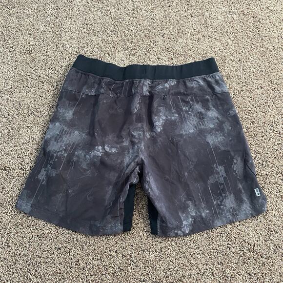Glyder Men's Acadia Short Size XL 6.5” Black Cloud Drip Print Athletic Pull On - Picture 2 of 6